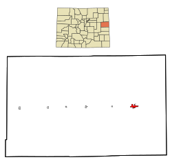 Location within Kit Carson County and Colorado