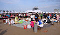 Tteok (Korean rice cake) making contest at the Seorak Festival in Sokcho