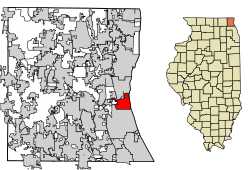 موقعیت لیک بلاف، ایلینوی در نقشه