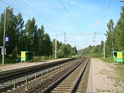 Lappilan seisake Riihimäen suuntaan elokuussa 2011