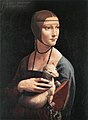 В полоборота. Леонардо да Винчи, «Дама с горностаем», 1489-1490