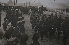 Turkish troops enter Constantinople on 6 October 1923 Liberation of Istanbul on October 6, 1923.jpg