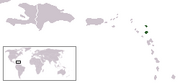 Mapa da Antígua e Barbuda