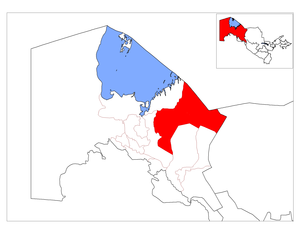 Розташування району в Каракалпакстані (кордони приблизні)