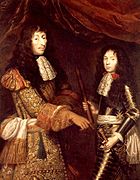 Claude Lefèbvre: Louis de Bourbon, prince de Condé (genannt: Le Grand Condé) mit seinem Sohn, ca. 1670