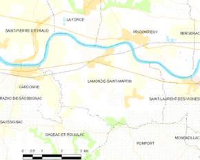 Poziția localității Lamonzie-Saint-Martin