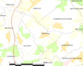 Mapa obce Saint-Paul