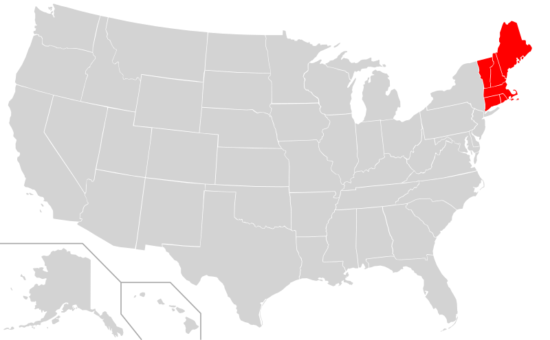 Usa Map New England