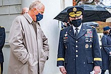 Milley with acting Secretary of Defense Miller at Arlington National Cemetery on November 11, 2020 Mark A. Milley with Christopher C. Miller at Arlington National Cemetery.jpg