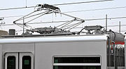 1000系から流用のパンタグラフ （モ5155・2008年7月1日 / 大江駅）