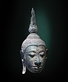 Tête de Bouddha. Bronze de l'école d'Ayutthaya XVe siècle (Inv.71 3 2). Thaïlande actuelle