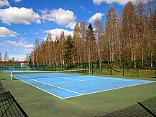 Tennis court in Petajavesi, Western Finland Province Petajavesi - tennis court.jpg