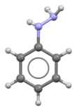 Ball-and-stick model of phenylhydrazine