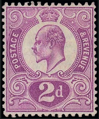 Раритетный пурпурный двухпенсовик Эдуарда VII[англ.] (1910)