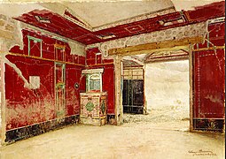 Pompeian red interior