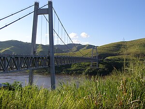 Die Matadi-Brücke über den Kongo war bis 2018 die größte Hängebrücke Afrikas