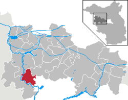 普雷姆尼茨在哈弗爾蘭縣的位置