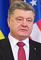 Ukrayna Prezident Poroşenko 2015-ci ilin fevral ayında mediaya müraciət edir.