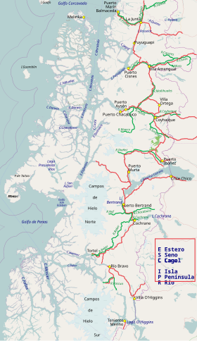 Mapa de Aysén
