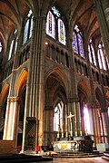 Kathedrale von Reims: doppelter Chorumgang, kein Hallenchor