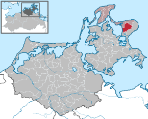 Poziția Sagard pe harta districtului Vorpommern-Rügen