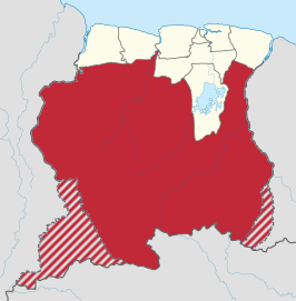 Kaart van Sipaliwini