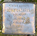 Stolperstein für Jenny Lazarus (Johannes-Müller-Straße 42)