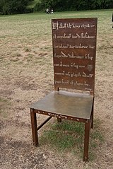 Inside of chair 3, with clause 39 of Magna Carta,