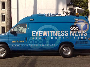 news van. kabc-tv in los angeles