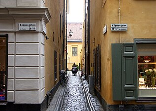 Trädgårdstvärgränd från Köpmansgatan, 2009