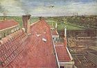 Rooftops, View from the Atelier, watercolor with white 1882 Private collection (F943)