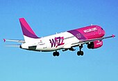 A Wizz Air egyik repülőgépe