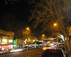 Lincoln Avenue at night