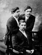 Prokhanov with sons Yaroslav and Vsevolod