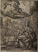 Luna Infanzia, série des sept planètes et âges de la vie d'Adriaen Collaert (1581).