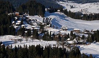 Der Losenpass mit Passstraße vom Lank aus