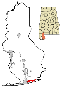Location in Quận Baldwin, Alabama