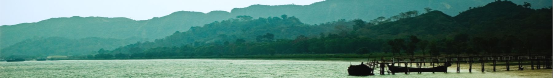 Hills forming a backdrop to the port of Teknaf on the Naf River