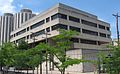 Barco Law Building, opened in 1976, at the corner of Forbes Avenue and S. Bouquet St., houses the University of Pittsburgh's School of Law.