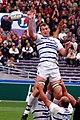 Justin Harrison playing against Stade toulousain