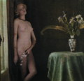 Nude, Paul Bergon (ca.1900), håndkolorert
