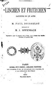 Paul Boisselot, Lischen et Fritzchen, 1864    