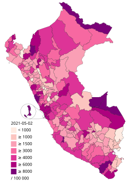 COVID-19 epidemie Peru na obyvatele mapa.svg