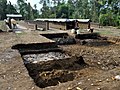 Lubang pembuatan bata, tempat ditemukannya arca Durga