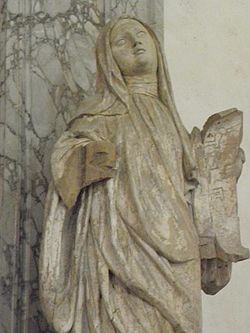 Champeaux (77) Collegiale Saint-Martin Statue de Sainte-Fare.jpg