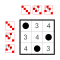 Циклическая группа 3; Стол Кэли; подгруппа S4 (элементы 0,3,4) .svg