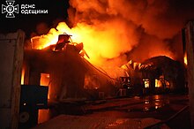 Sorting depot of Nova Poshta in Odesa after the strike Destructions in Odesa after Russian attack, 2024-05-01 (01).jpg