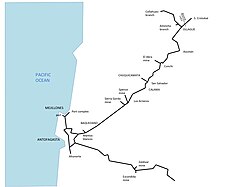Route map of FCAB railway 2020