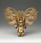 Tairona pendant; 10th–16th century; gold; height: 14 cm; Metropolitan Museum of Art