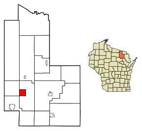 Poziția localității Crandon, Wisconsin